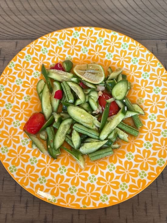 Cucumber Salad (Tum Tang) from Senlek Thai Rice & Noodles.