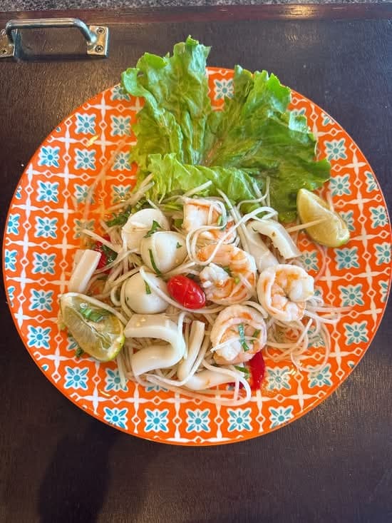 Seafood Papaya Salad from Senlek Thai Rice & Noodles.